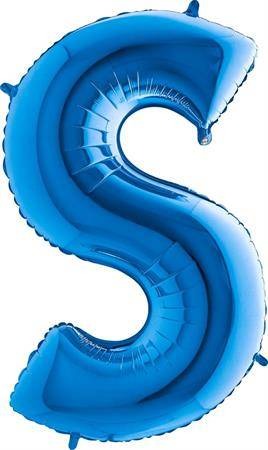 Nafukovací balónek písmeno S modré 102 cm - Grabo