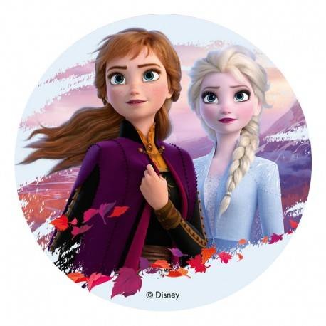 Jedlý papír Frozen 2 Anna A Elsa 20cm - Dekora