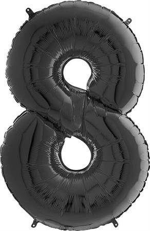 Nafukovací balónek číslo 8 černý 66cm - Grabo