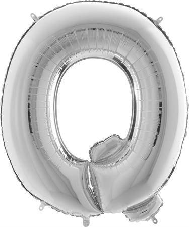 Nafukovací balónek písmeno Q stříbrné 102 cm - Grabo
