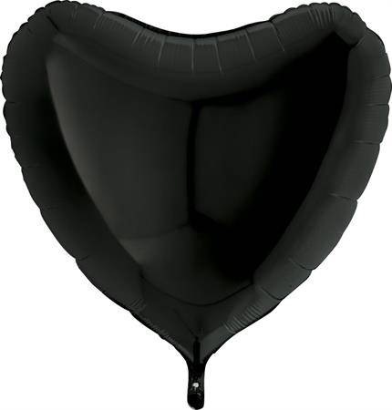 Nafukovací balónek černé srdce 91 cm - Grabo