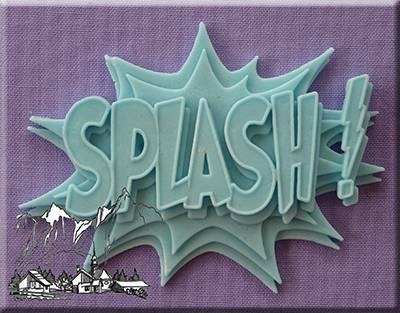 Silikonová formička nápis Splash! - Alphabet Moulds