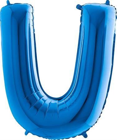 Nafukovací balónek písmeno U modré 102 cm - Grabo