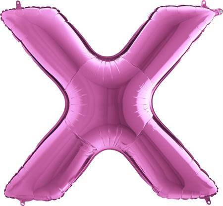 Nafukovací balónek písmeno X růžové 102 cm - Grabo