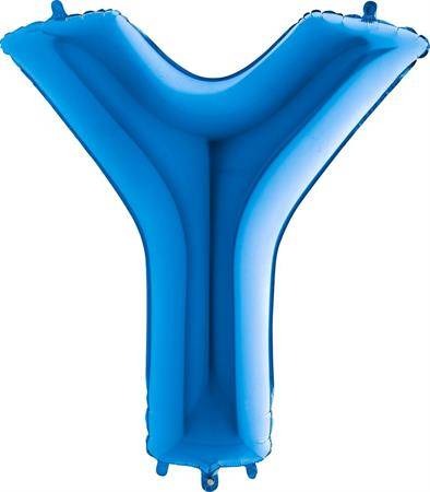 Nafukovací balónek písmeno Y modré 102 cm - Grabo