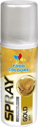 Barva ve spreji Food Colours New Gold (50 ml) Zlatá Bez E171
