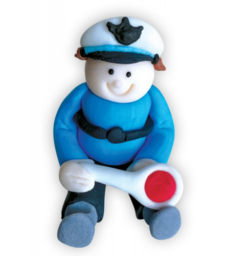 Cukrová figurka policajt 6cm