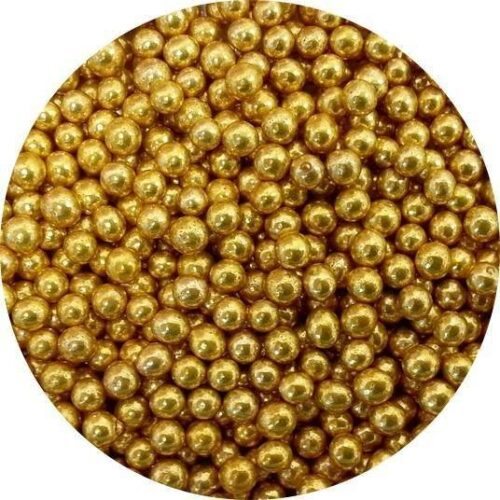 Cukrové perly zlaté malé (50 g) - dortis