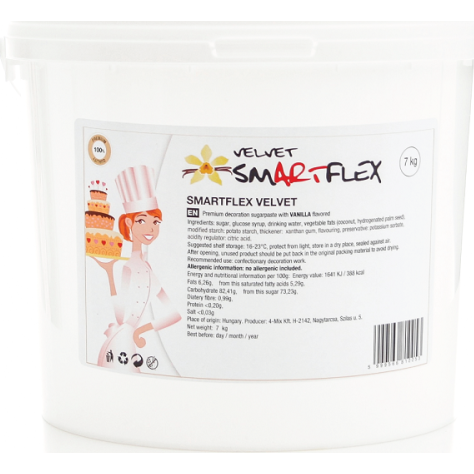 Smartflex Velvet Vanilka 7 kg (Potahovací a modelovací hmota na dorty) - Smartflex