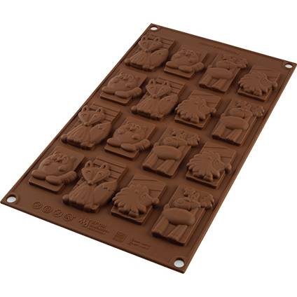Silikonová forma na čokoládu zvířátka winter - Silikomart