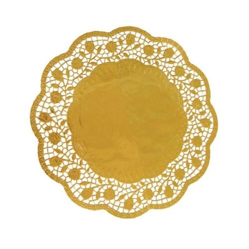 Dekorativní krajka kulatá zlatá 32cm 4 ks - Wimex