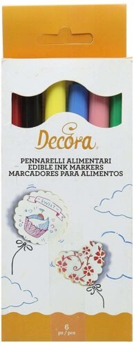 Jedlé fixy 6ks barevné - Decora