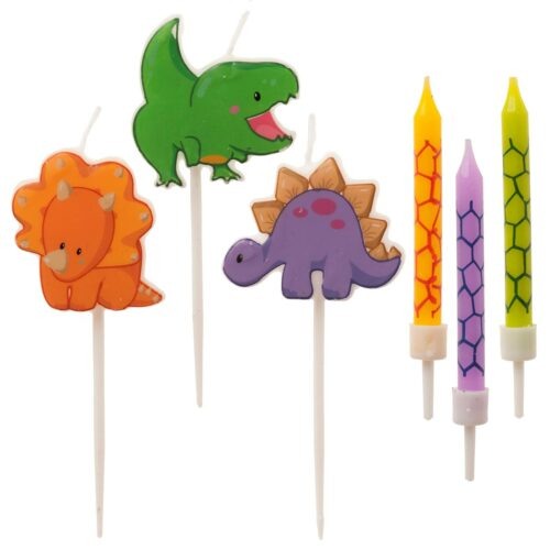 Svíčky na dort dinosauři 12ks -