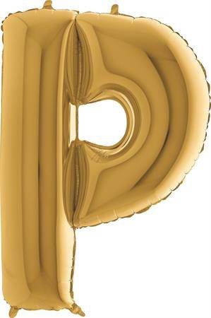 Nafukovací balónek písmeno P zlaté 102 cm - Grabo