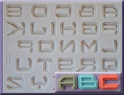 Silikonová formička velká abeceda Sci-fi - Alphabet Moulds