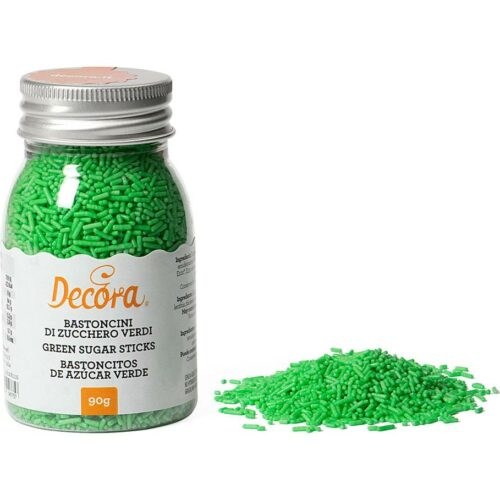 Cukrové zdobení tyčinky zelené 90g - Decora