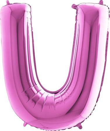 Nafukovací balónek písmeno U růžové 102 cm - Grabo