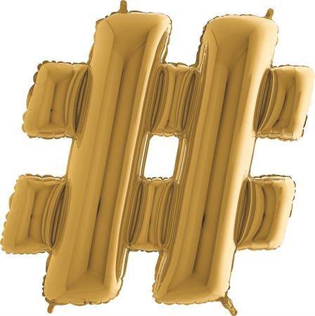 Nafukovací balónek symbol hestage zlaté 102 cm - Grabo