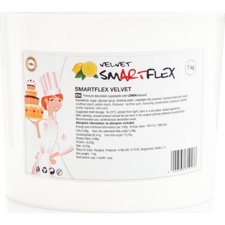 Smartflex Velvet Citron 7 kg (Potahovací a modelovací hmota na dorty) - Smartflex