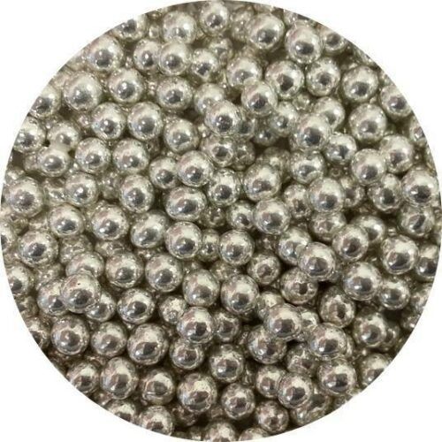 Cukrové perly stříbrné střední (50 g) - dortis