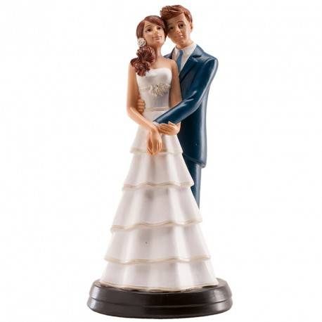 Svatební figurka na dort 18cm něžné objetí - Dekora