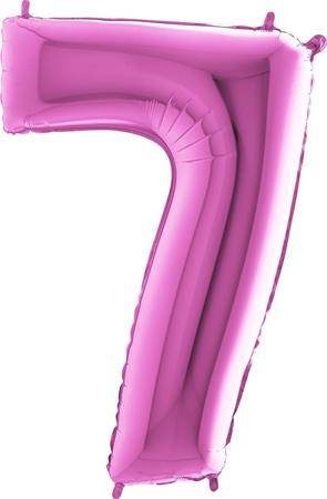 Nafukovací balónek číslo 7 růžový 102cm extra velký - Grabo