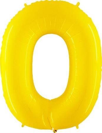 Nafukovací balónek číslo 0 žlutý 102cm extra velký - Grabo