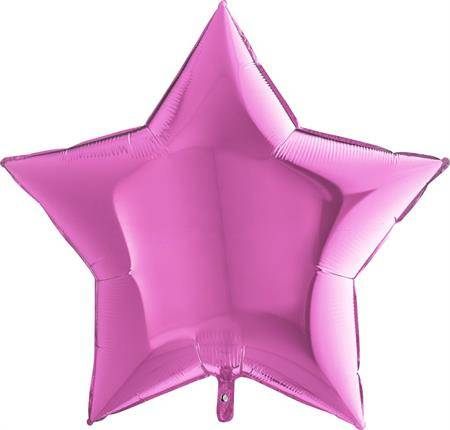 Nafukovací balónek růžová hvězda 91 cm - Grabo