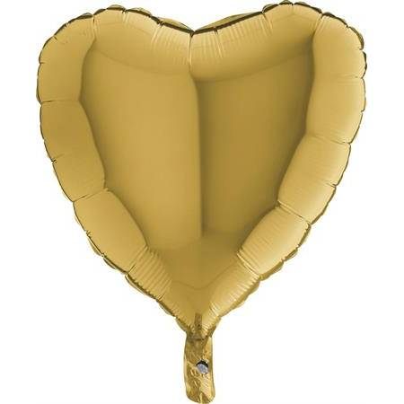 Nafukovací balónek zlaté srdce 46 cm - Grabo