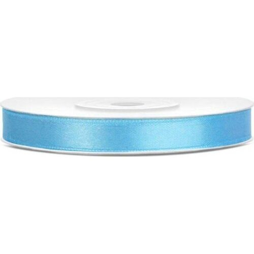 Světle modrá stuha 6 mm x 25 m (1 ks) - dortis