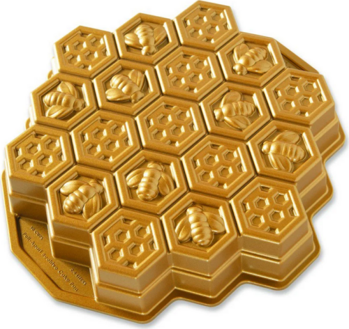 NW Forma včelí plástev 10 cup zlatá - Nordic Ware