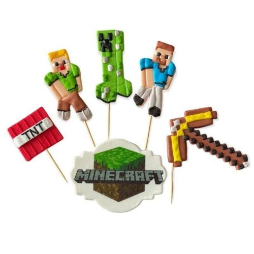Cukrová figurka zápich do dortu Minecraft - K Decor