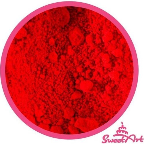 SweetArt jedlá prachová barva Burning Red zářivá červená (3 g)