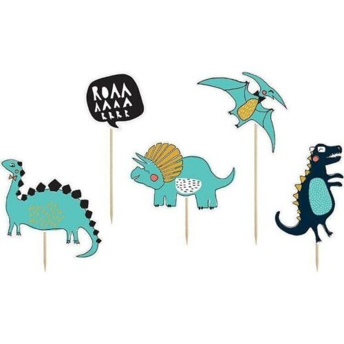 PartyDeco zapichovací dekorace na dort Dinosauři - PartyDeco