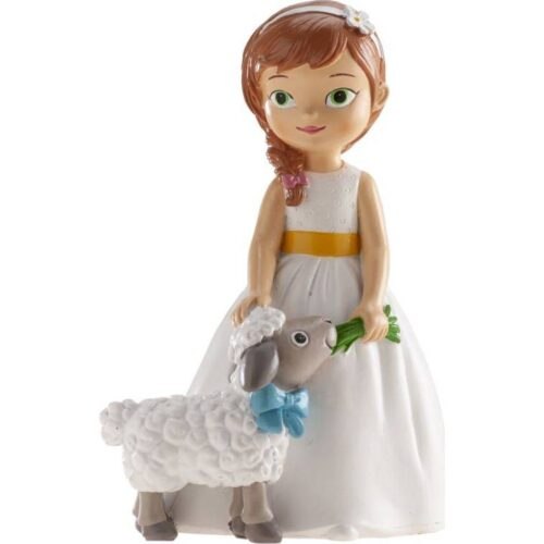 Figurka na dort holčička s ovečkou - svaté přijímání - Dekora - Dekora