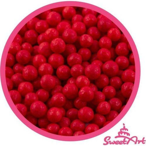 SweetArt cukrové perly červené 5 mm (80 g) - dortis