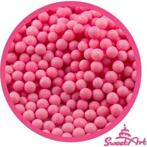 SweetArt cukrové perly růžové 5 mm (80 g) - dortis