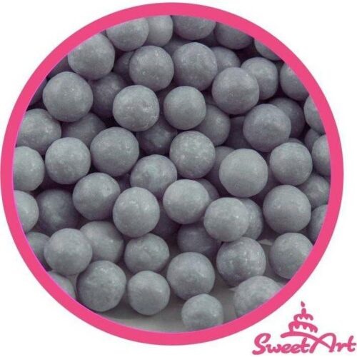 SweetArt cukrové perly stříbrné matné 7 mm (80 g) - dortis