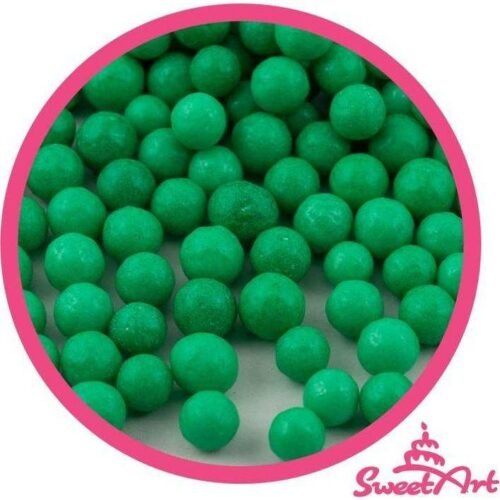 SweetArt cukrové perly vánoční zelené 5 mm (80 g) - dortis
