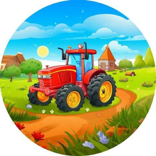 Jedlý papír traktor na farmě 19