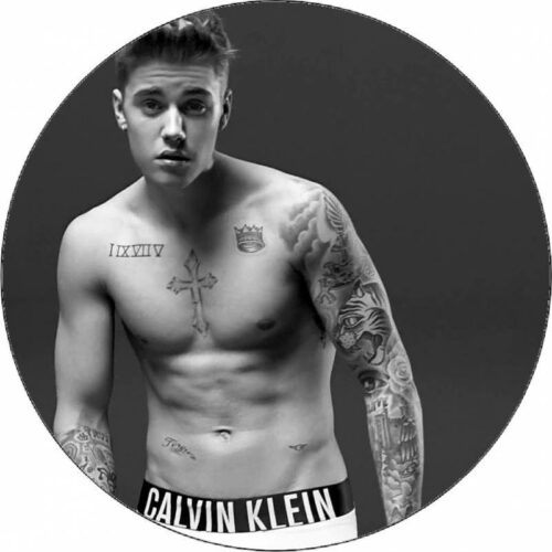 Jedlý papír Justin Bieber s tetováním 19