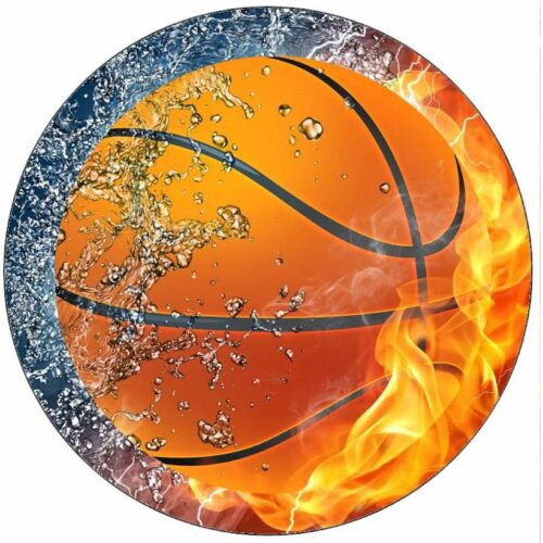 Jedlý papír basketbaový míč v plamenech 19