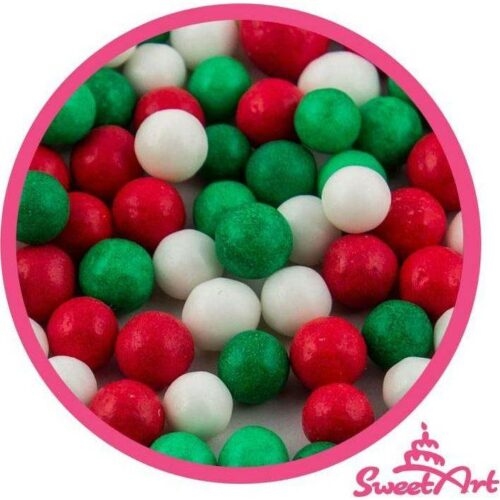 SweetArt cukrové perly Christmas mix 7 mm (80 g) - dortis