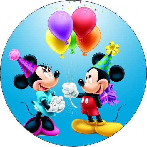 Jedlý papír Mickey a Minnie narozeniny 19