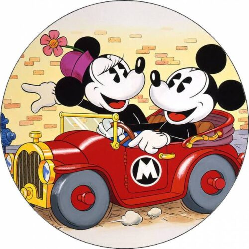 Jedlý papír Mickey a Minnie v autě 19