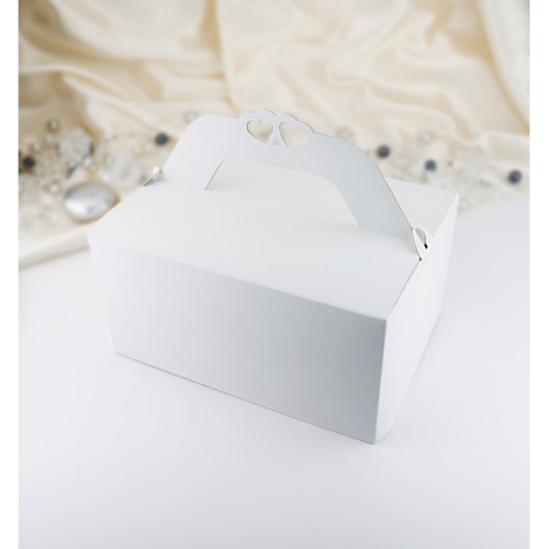 Svatební krabička na výslužku se srdíčky 185 × 135 × 95 mm 8ks - Goldpress