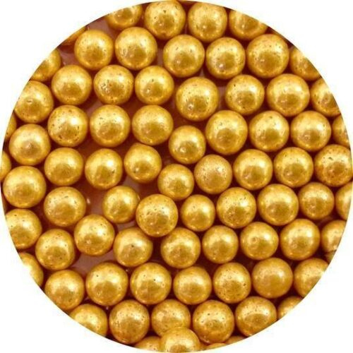 Cukrové perly zlaté velké (50 g) - dortis