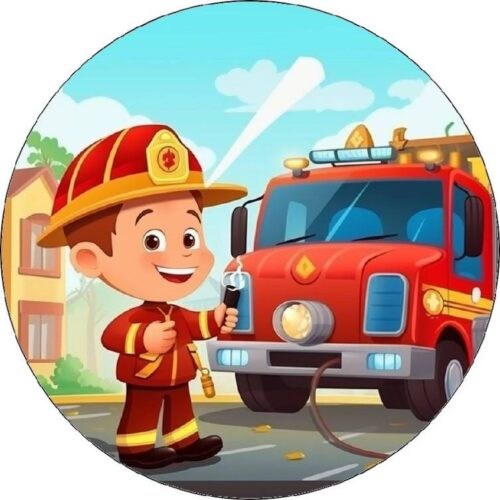 Jedlý papír hasič a hasičský vůz 19